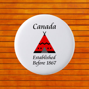 Chapa Redonda De 5 Cm Canadá Establecido Antes De 1867 Color Del Tepe Ro