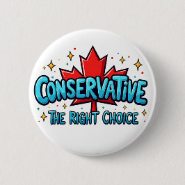 Chapa Redonda De 5 Cm Canadian Conservative Button