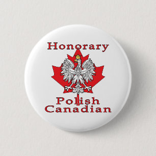 Chapa Redonda De 5 Cm Canadiense de Honor Polaco