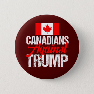 Chapa Redonda De 5 Cm Canadienses contra Donald Trump