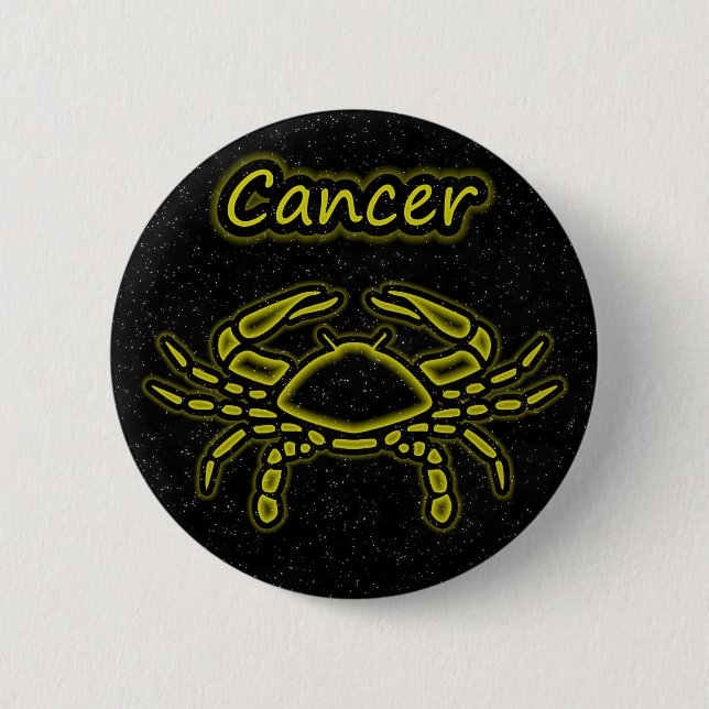Chapa Redonda De 5 Cm Cáncer brillante (Anverso)