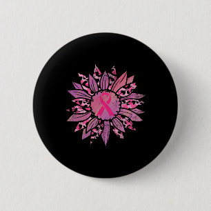 Chapa Redonda De 5 Cm Cáncer Cinta rosa Cinta de Girasol Cáncer de Mama