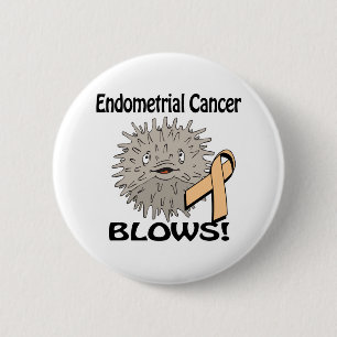 Chapa Redonda De 5 Cm Cáncer de endometrio difunde diseño de concienciac