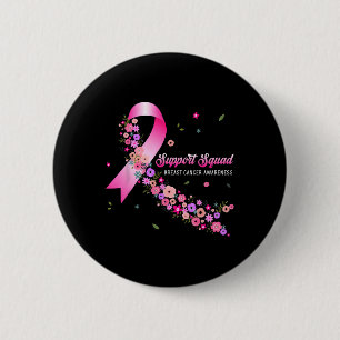 Chapa Redonda De 5 Cm Cáncer de Mama Guerrero Apoyo Escuadrón Cáncer de 
