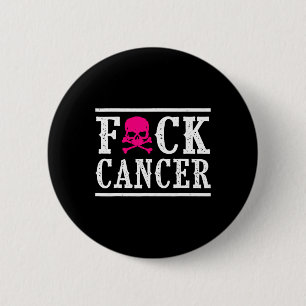 Chapa Redonda De 5 Cm Cáncer De Mama Skeleton Y Crossbone