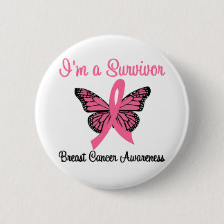 Chapa Redonda De 5 Cm Cáncer de mama Soy superviviente