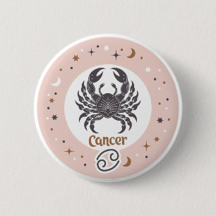 Chapa Redonda De 5 Cm Cáncer de Rótulo zodiaco