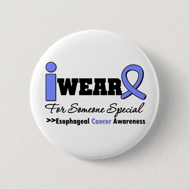 Chapa Redonda De 5 Cm Cáncer esofágico Cinta Periwinkle Especial (Anverso)