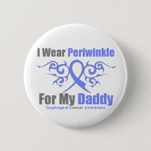 Chapa Redonda De 5 Cm Cáncer esofágico Cinta Periwinkle Papi