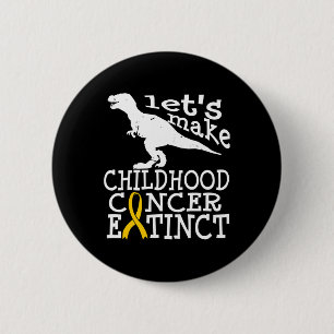 Chapa Redonda De 5 Cm Cáncer infantil DiPG Awareness Extinct Gold Ribbo