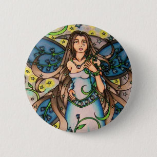 Chapa Redonda De 5 Cm Cáncer MoonChild Fairy Goddess