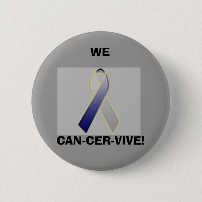 CHAPA REDONDA DE 5 CM ¡CÁNCER, NOSOTROS, CAN-CER-VIVE! (Anverso)