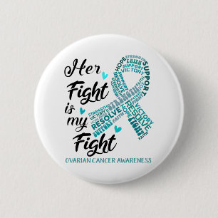 Chapa Redonda De 5 Cm Cáncer ovárico su lucha es nuestra lucha