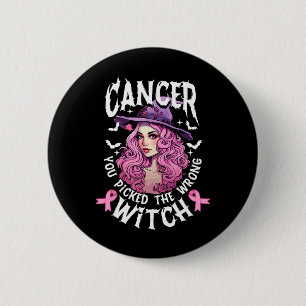 Chapa Redonda De 5 Cm Cáncer que cogiste el pecho equivocado de Hallowee