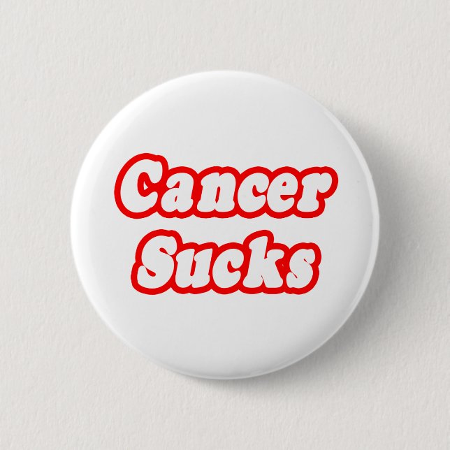 Chapa Redonda De 5 Cm Cáncer Sucks (Anverso)