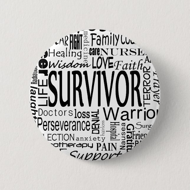 Chapa Redonda De 5 Cm CancerWords (Anverso)