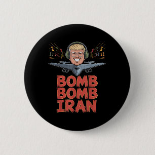 Chapa Redonda De 5 Cm Canción Bomb Bomb Irán