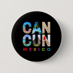 Chapa Redonda De 5 Cm Cancun México 2025 Vacation Beach Matching Family