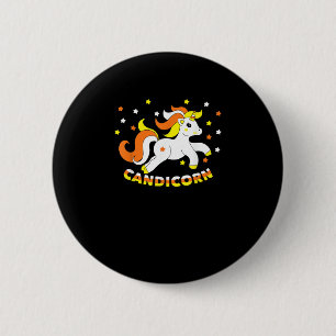 Chapa Redonda De 5 Cm Candicorn Cute Unicorn Halloween Candy Corn Funny