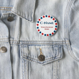 Chapa Redonda De 5 Cm Candidato a campaña electoral