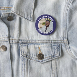 Chapa Redonda De 5 Cm Candidato a foto personalizada para las elecciones