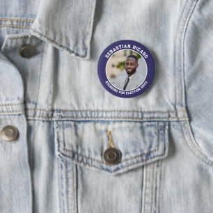 Chapa Redonda De 5 Cm Candidato a foto personalizada para las elecciones