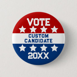 Chapa Redonda De 5 Cm Candidato a las elecciones personalizado