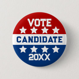 Chapa Redonda De 5 Cm Candidato a las elecciones personalizado