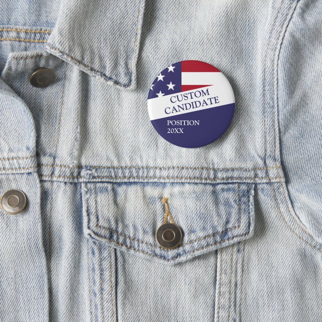 Chapa Redonda De 5 Cm Candidato a las elecciones personalizado (In situ)