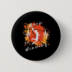 Chapa Redonda De 5 Cm Candidato al básquetbol nacido para ganar diseño d