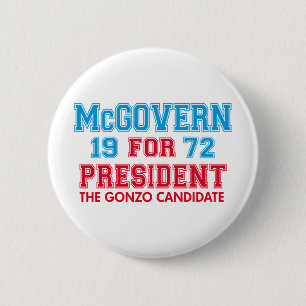 Chapa Redonda De 5 Cm Candidato de McGovern Gonzo