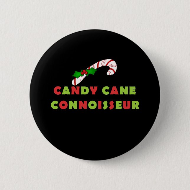 Chapa Redonda De 5 Cm Candy Cane Connoisseur (Anverso)