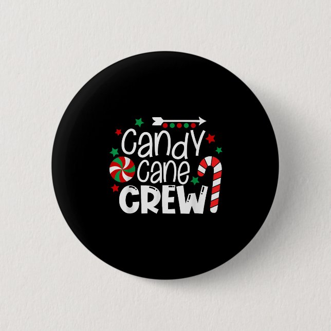 Chapa Redonda De 5 Cm Candy Cane Crew Christmas Xmas Love Candy Boys Gir (Anverso)