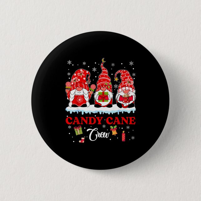 Chapa Redonda De 5 Cm Candy Cane Crew Funny Christmas Holiday Men Women  (Anverso)