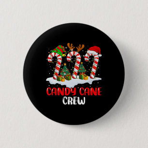 Chapa Redonda De 5 Cm Candy Cane Crew Navidades Divertidos Familias Coin