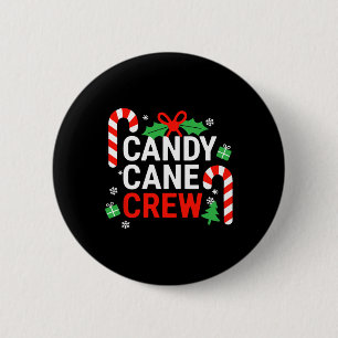 Chapa Redonda De 5 Cm Candy Cane Crew Shirt Hombres Mujeres Niños Christ
