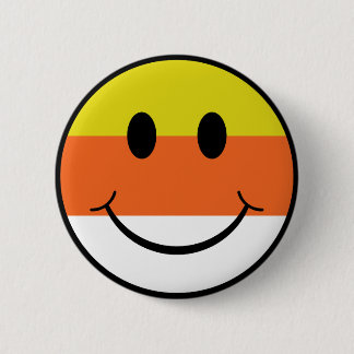 Chapa Redonda De 5 Cm Candy Corn Face