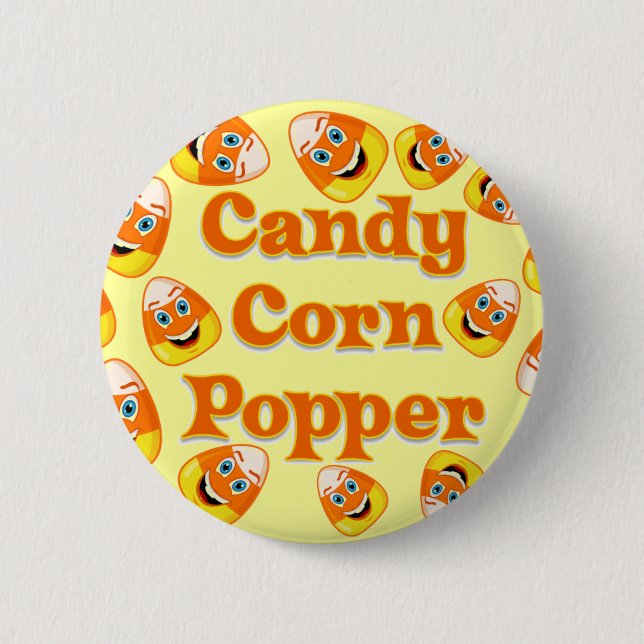 Chapa Redonda De 5 Cm Candy Corn Popper (Anverso)