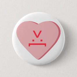 Chapa Redonda De 5 Cm Candy Heart - Devil Face