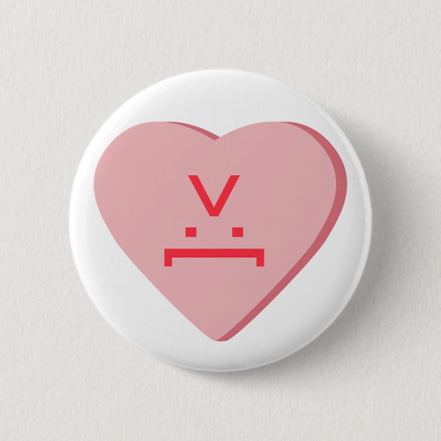 Chapa Redonda De 5 Cm Candy Heart - Devil Face (Anverso)