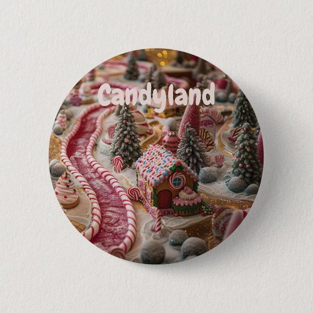 Chapa Redonda De 5 Cm Candyland (Anverso)