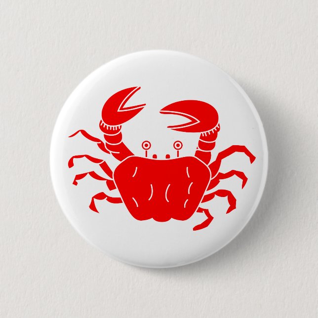 Chapa Redonda De 5 Cm Cangrejo del río (Anverso)