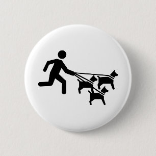 Chapa Redonda De 5 Cm Canguro del perro