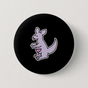 Chapa Redonda De 5 Cm canguro morado lindo