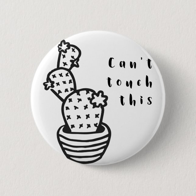 Chapa Redonda De 5 Cm Cant Touch Cactus (Anverso)