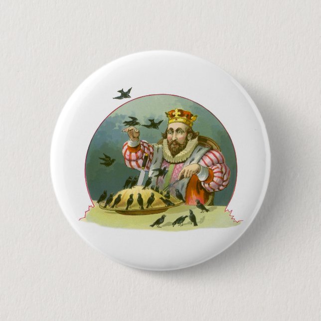 Chapa Redonda De 5 Cm Cantar una canción de Sixpence, rima de guardería  (Anverso)