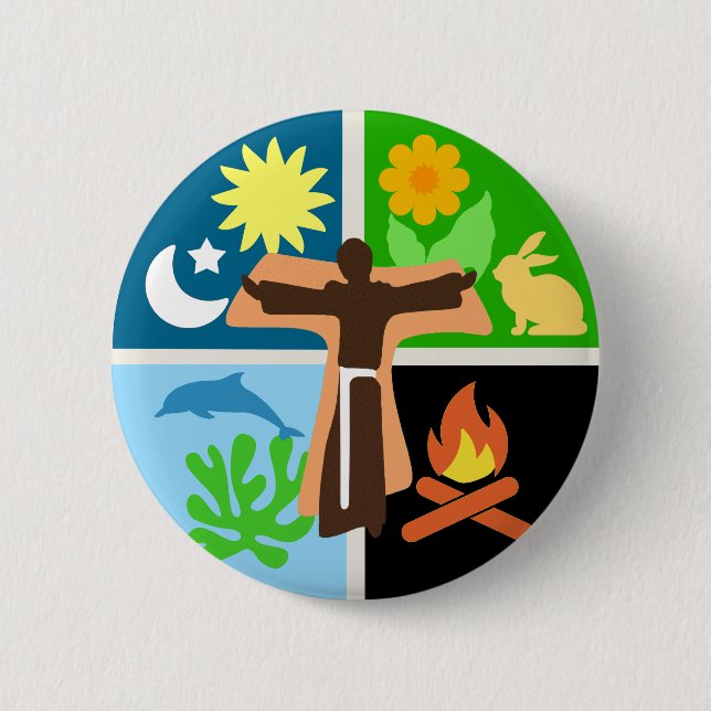 Chapa Redonda De 5 Cm Canticle of Creation Pin Small (Anverso)