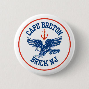 Chapa Redonda De 5 Cm Cape Breton Pin de Águila