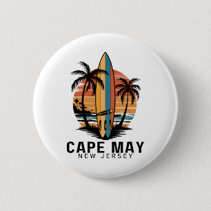 Chapa Redonda De 5 Cm Cape May Point State Park Nueva Jersey Surfing Sur