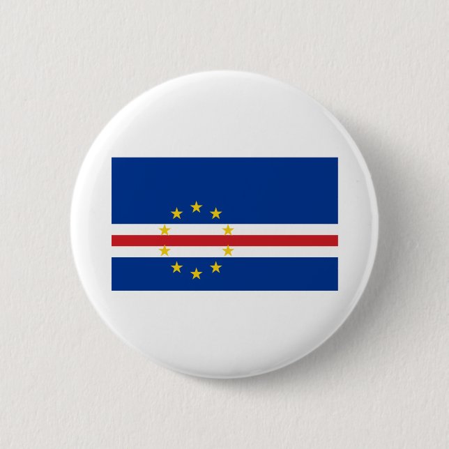 Chapa Redonda De 5 Cm Cape Verde Flag (Anverso)